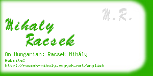 mihaly racsek business card